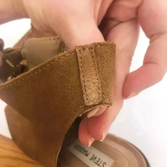 Steve Madden Adeline Booties Sandals Brown Suede Leather Women's Size 10 - Picture 11 of 14